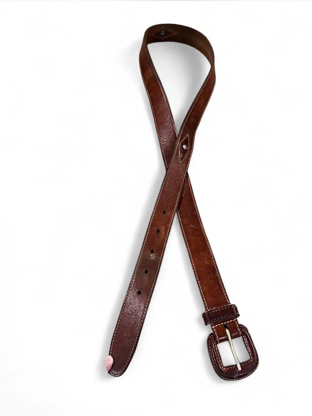Vintage John Henry Brown Leather Belt